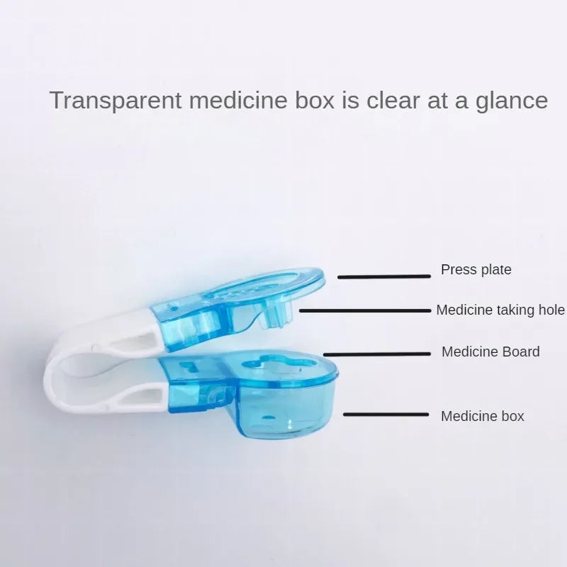 Medication dispenser household small tool press dispensing clip portable dispensing device
