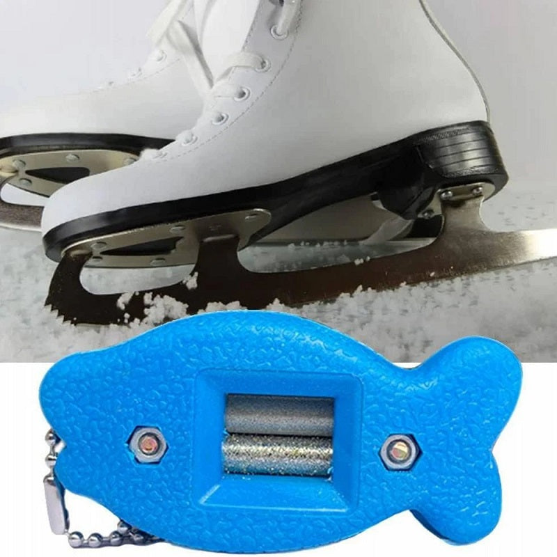 Diamond Sandstone Ice Skate Double Side Sharpener Portable Hanging Ice Hockey Shoe Blades Sharpener Ice Skate Accessories