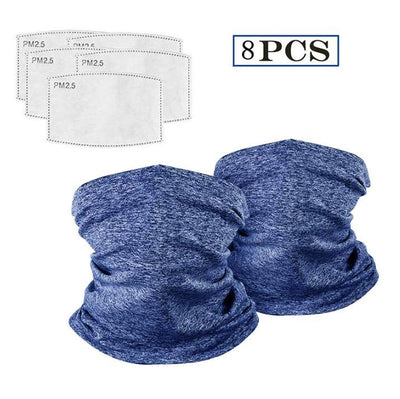 Scarf Bandanas Neck Gaiter with Safety Carbon Filters Multi-purpose Face Cover For Men women Sports/Outdoors