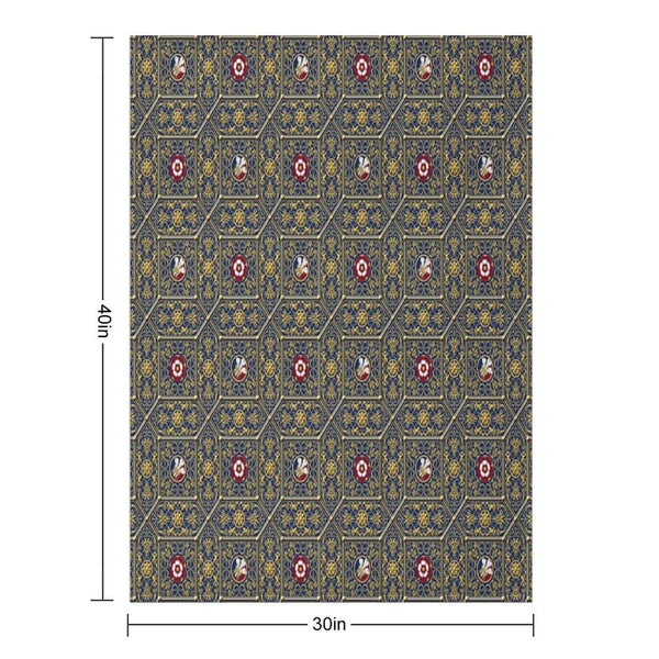 Hampton Court Renaissance Heraldic Tudor Rose Throw Blanket