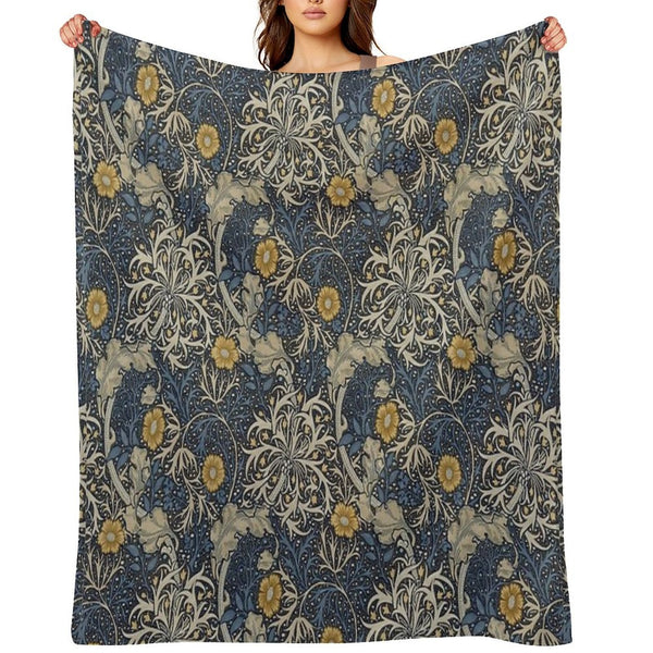 William Morris Seaweed Gift-ready Throw Blanket