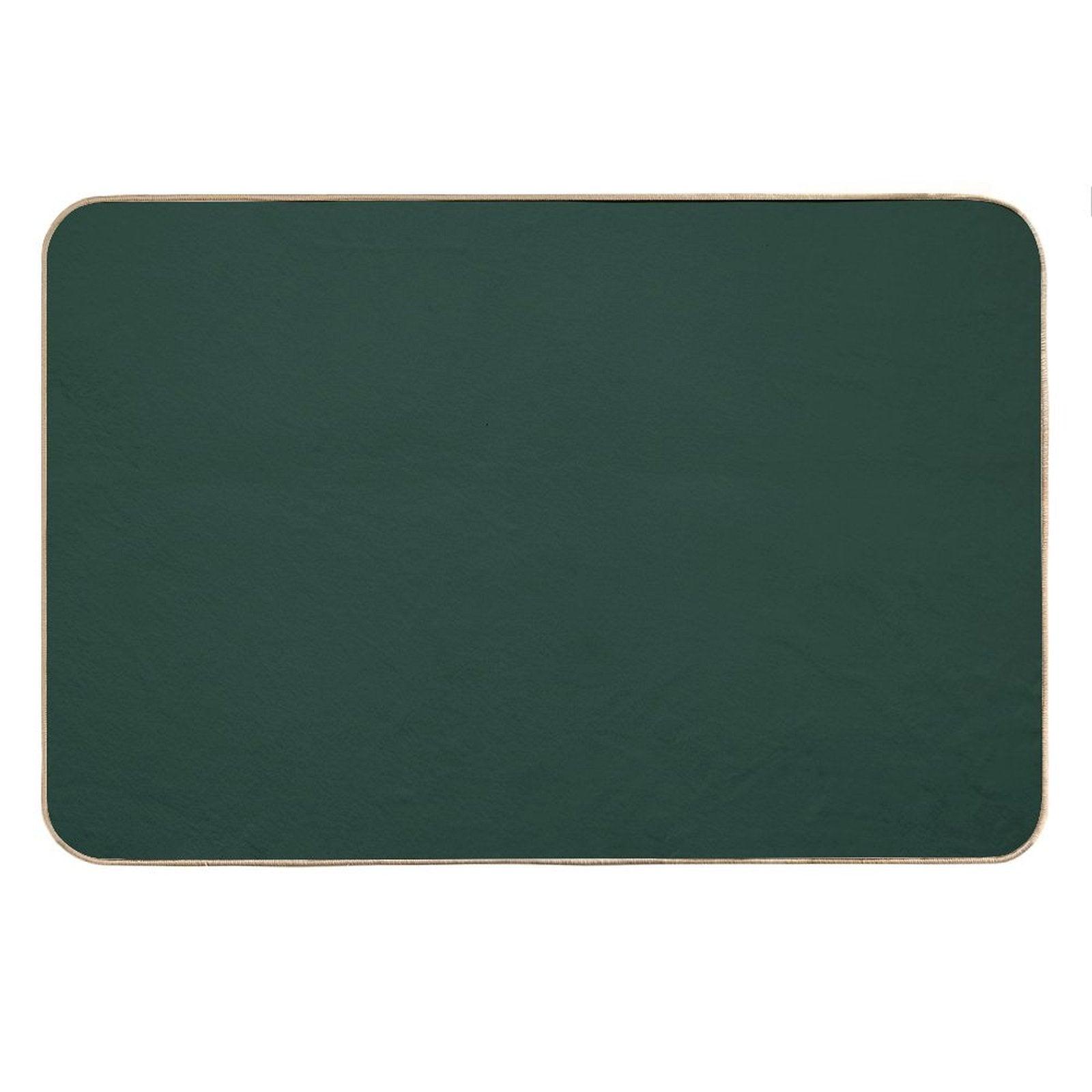 Forest Green Solid Color Bath Mat