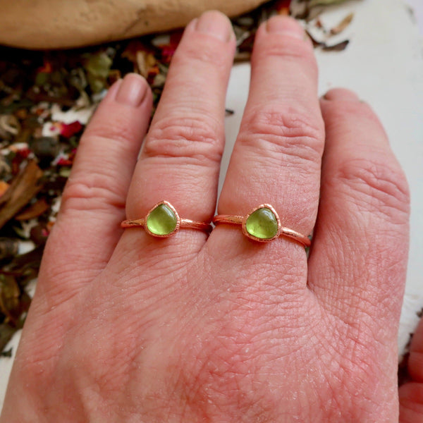 Peridot Copper Ring - Open Hearted Growth and Renewal | By Blackbird & Sage