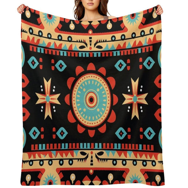Indigenous Cherokee Nation Pattern Travel-friendly Throw Blanket