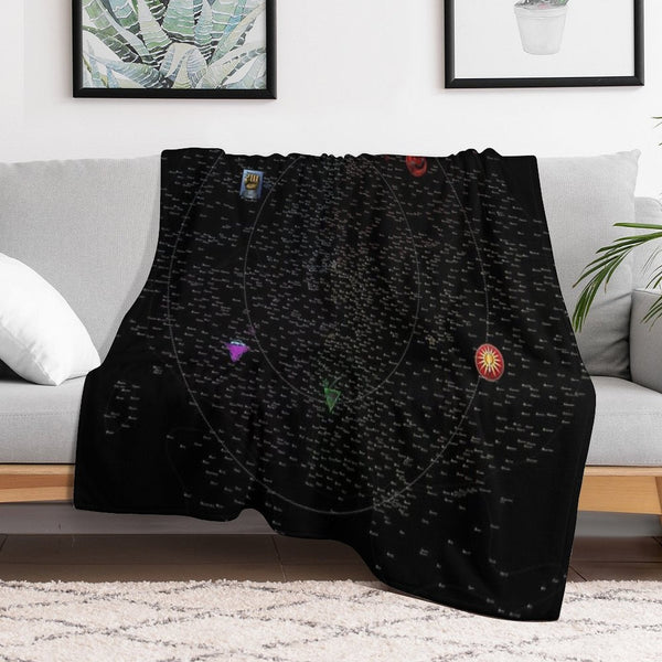 Map of The Inner Sphere Ca. 3048 (transparent) Multi-functional Throw Blanket
