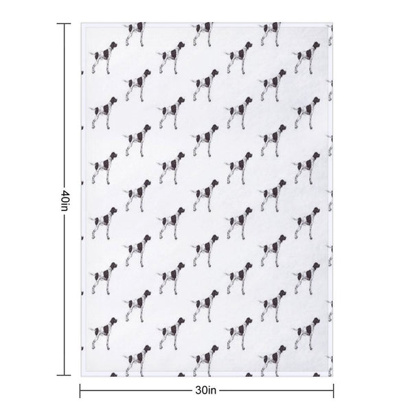English Pointer Dog Breed Show Stack Stand Plush Throw Blanket