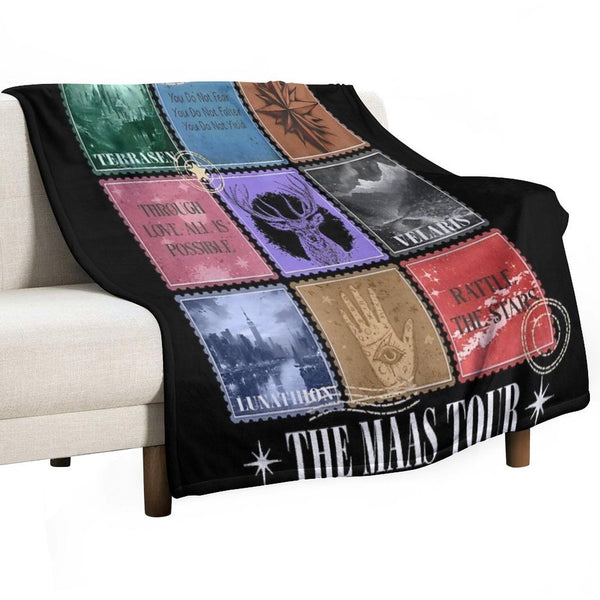 Maas Eras Tour, The Maas Tour Tee, A-C-O-T-A-R Durable Throw Blanket