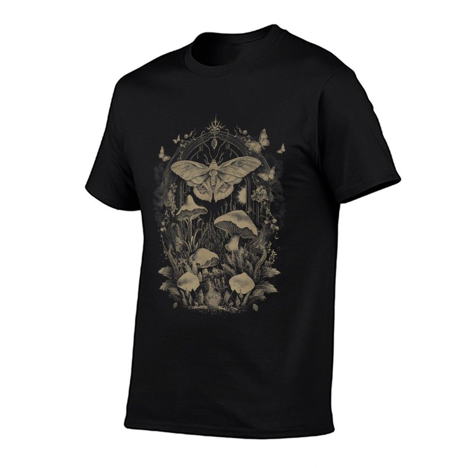 Butterfly Grunge Fairycore Therian Clothing Cute Moth Aesthetic Floral for Women & Girls, Unisex-Adults & Kids, Brown, S  Soft T-Shirt