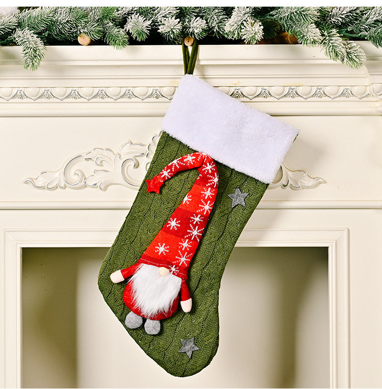 Christmas Decoration Knitted Rudolf Christmas Socks Christmas Children's Day Gifts Home Shopping Mall Decoration
