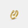 Titanium Steel Hug Bypass Ring - Silver / 7