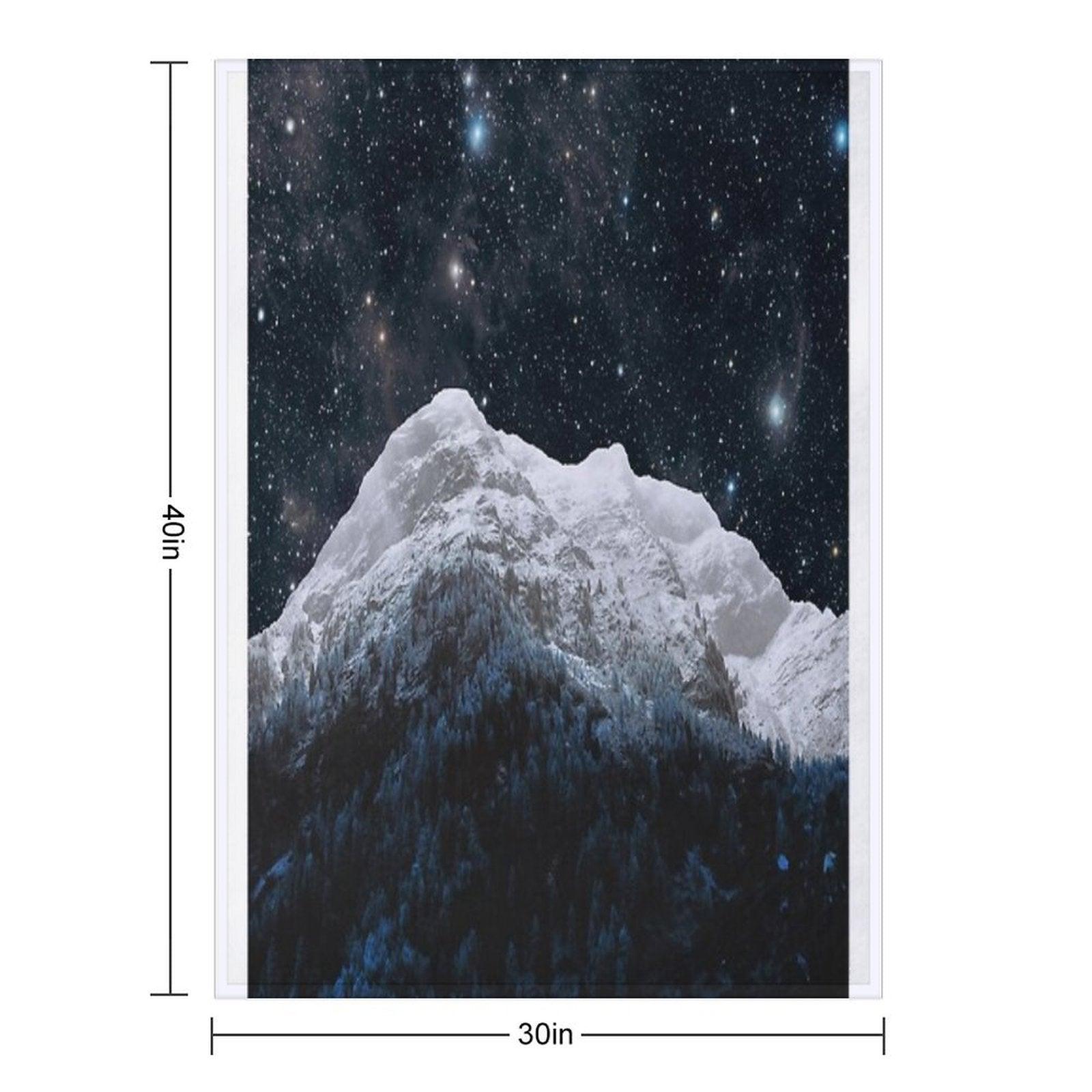 Mountains Attracts Galaxy Throw Blanket