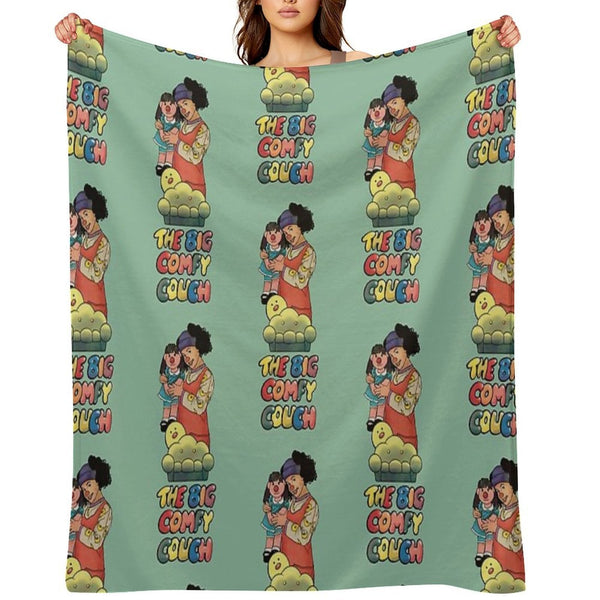Loonette And Molly (The Big Comfy Couch) Machine-washable Throw Blanket
