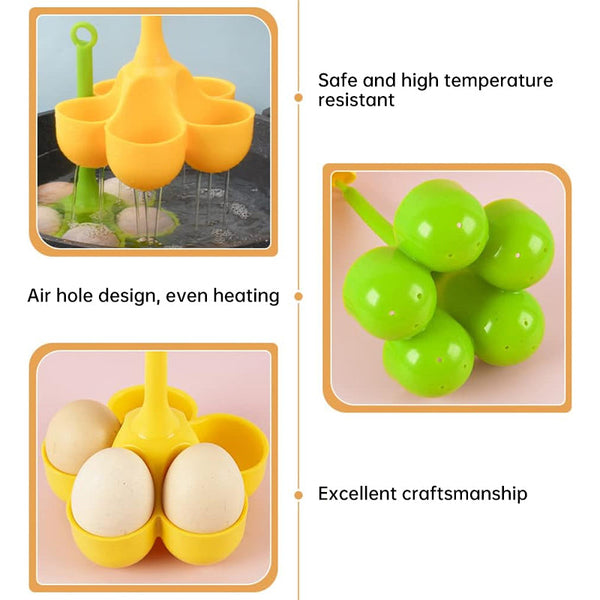 5 - Hole High - Temp Resistant Silicone Egg Cooker, Food - Grade for Making Complementary Food