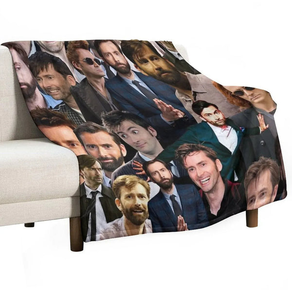 David Tennant Collage Throw Blanket