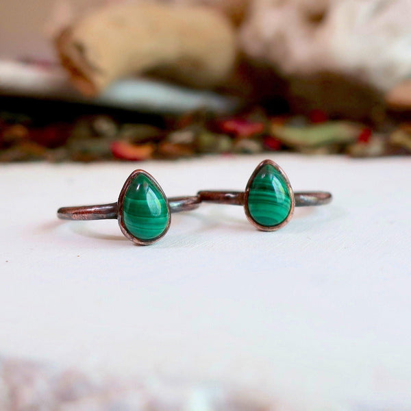 Copper Malachite Ring – Grounded Heart Energy | By Blackbird & Sage