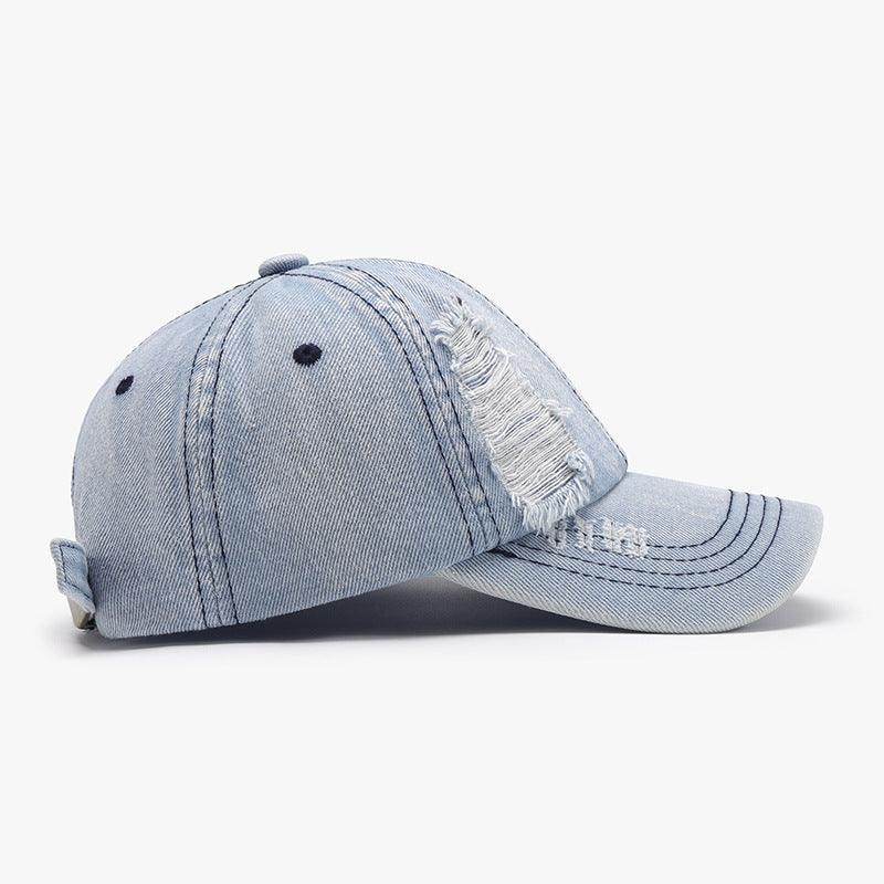 Distressed Cotton Baseball Cap for Casual Style and Comfort