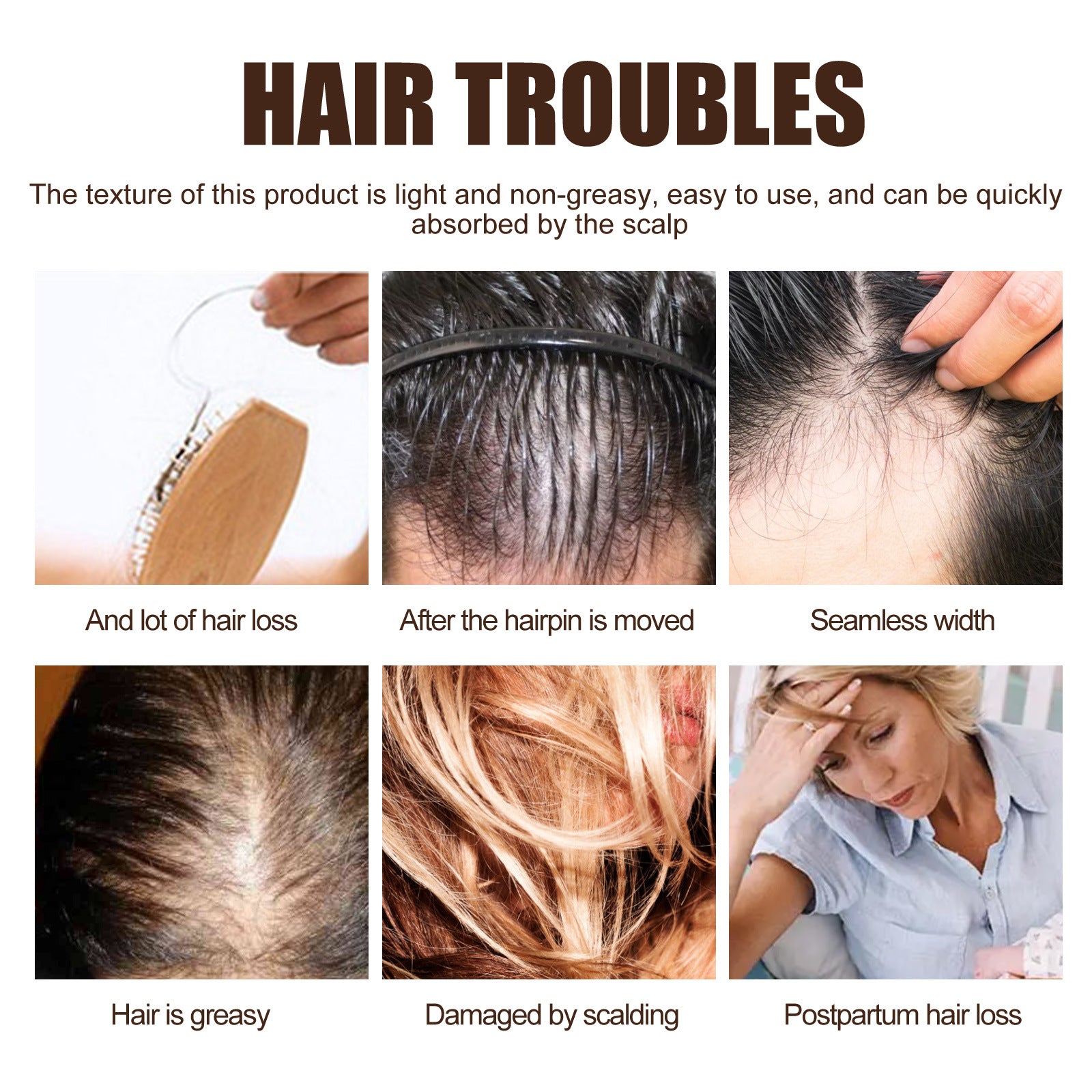 Hair Enrichment Essence, Moisturizes Hair Repair Hair Root Thickening Hairline Strengthening Hair Treatment Essence