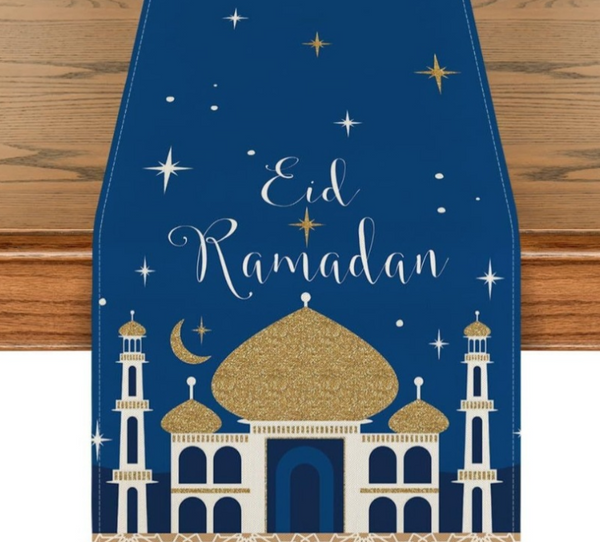 Printed Moon Castle House Tablecloth Home Decoration Party Festival Atmosphere Table Flag