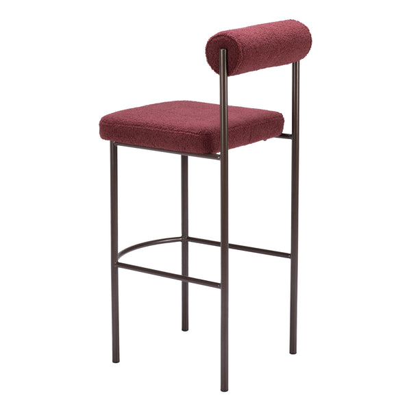 Livorno Barstool (Set of 2) Red & Bronze