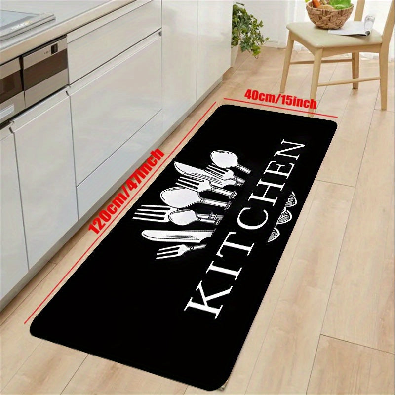 Black Tableware Mat - 1 Piece Kitchen, Bathroom, Living Room, Bedroom, and Entrance Common Carpet DSers Fulfillment