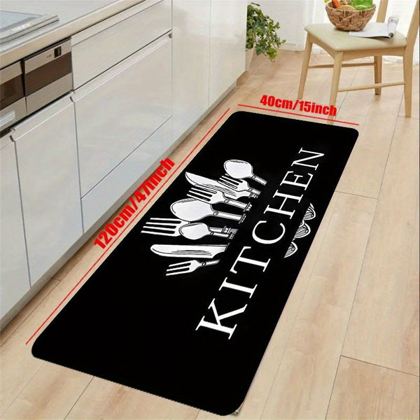 Black Tableware Mat - 1 Piece Kitchen, Bathroom, Living Room, Bedroom, and Entrance Common Carpet DSers Fulfillment