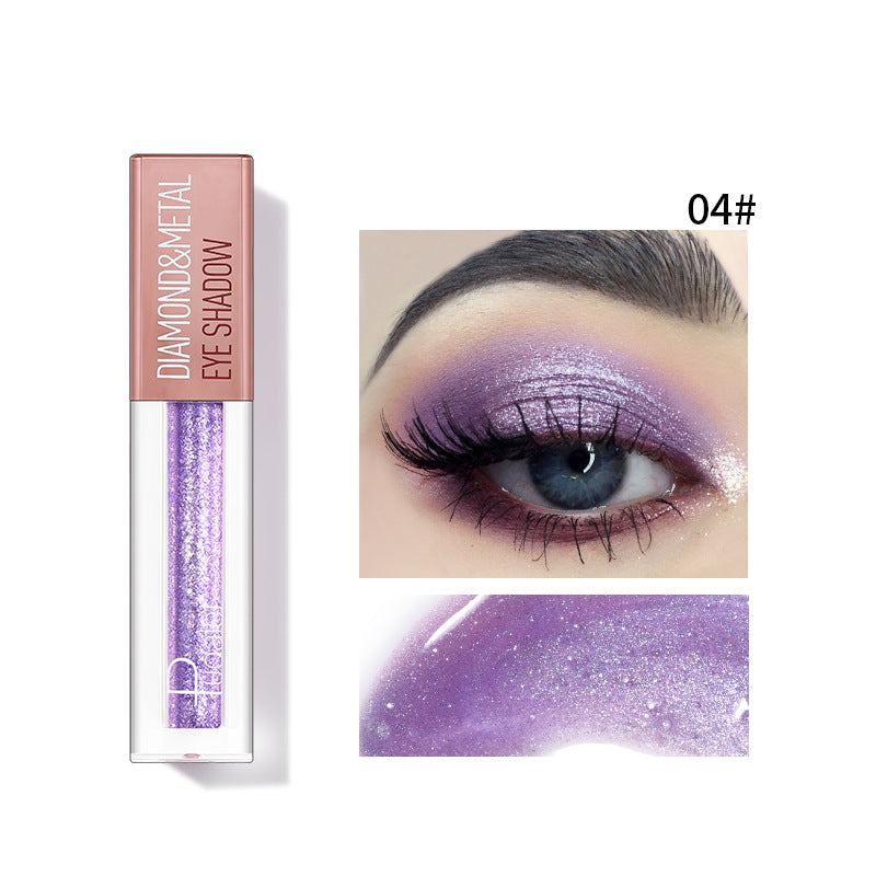Pudaier Star Diamond Yaojin Liquid Eye Shadow Lying Silkworm Brightens Polarized Mermaid Ji Metal Eye Shadow Liquid