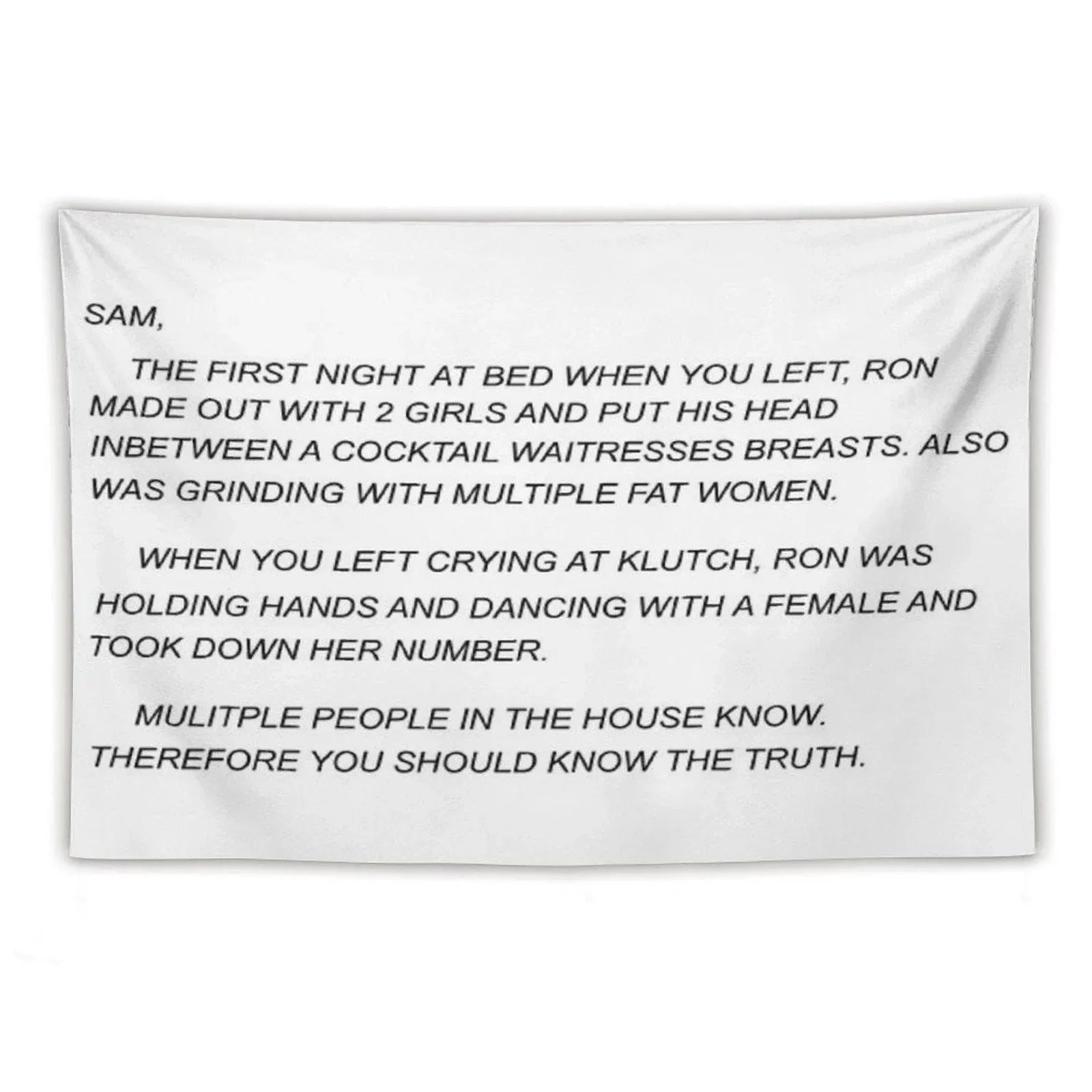 Sammi Sweetheart Letter Tapestry