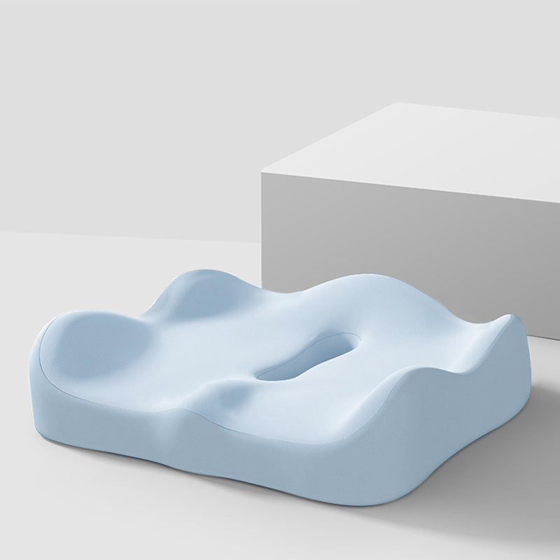 Memory foam car seat cushion. Ergonomic support. Relieves back/coccyx pain. Universal fit.