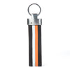 Multi-colored Leather Stripped Keychain