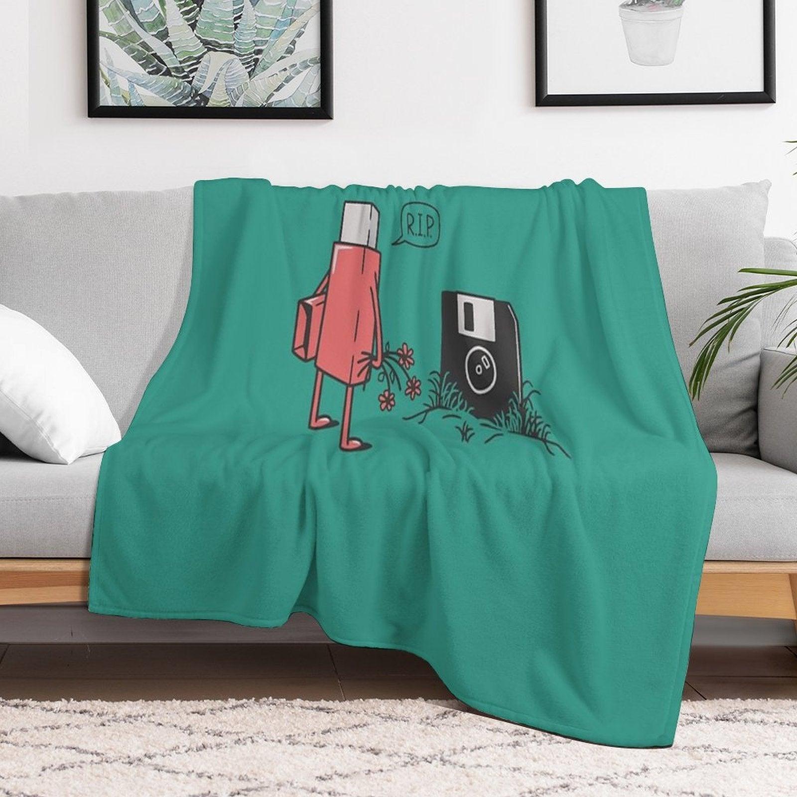 RIP Floppy Throw Blanket