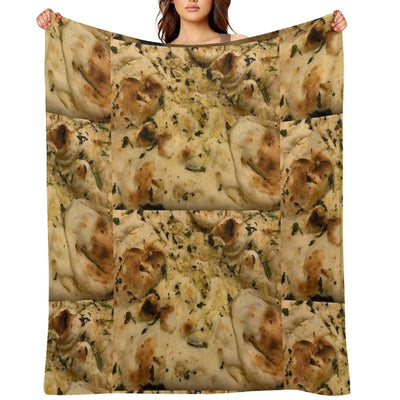 Garlic Naan Throw Blanket