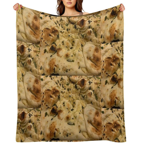 Garlic Naan Throw Blanket