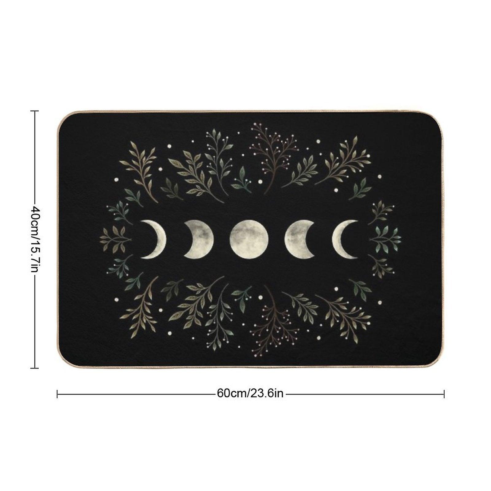 Moonlit Garden-Olive Green Bath Mat