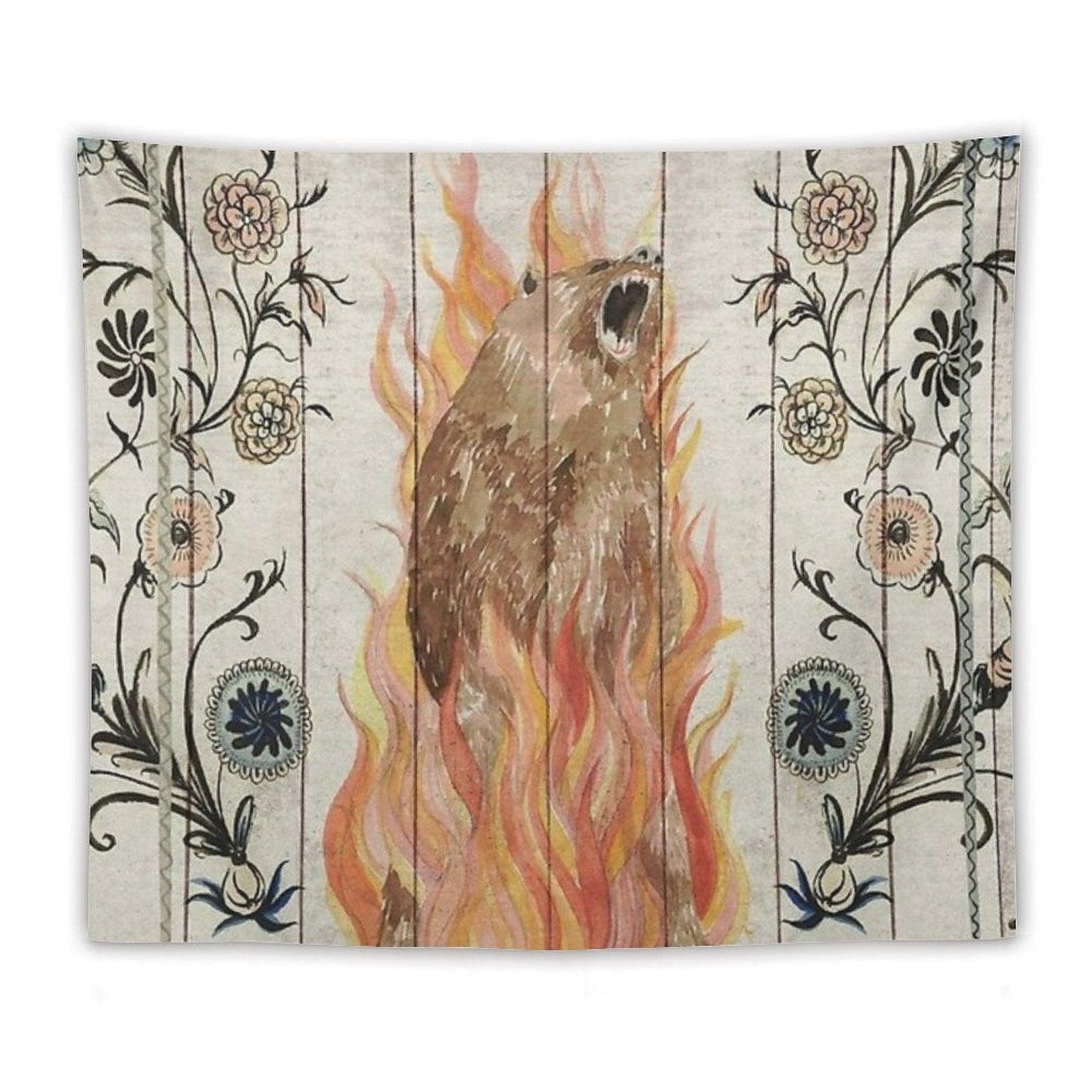 Midsommar Bear Painting Tapestry