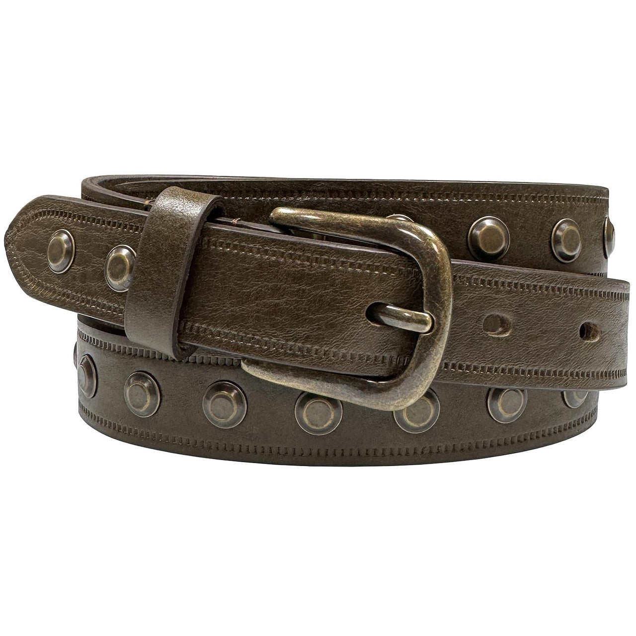Women 100% Genuine Leather Studded Punk Jean Belts