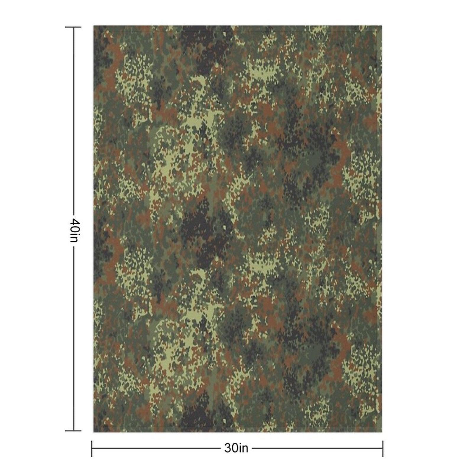 Flecktarn Camo Throw Blanket