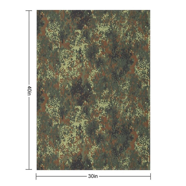 Flecktarn Camo Throw Blanket