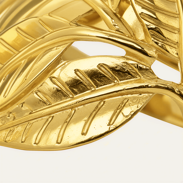 Gold Leaf Napkin Rings – Gilded Bloom