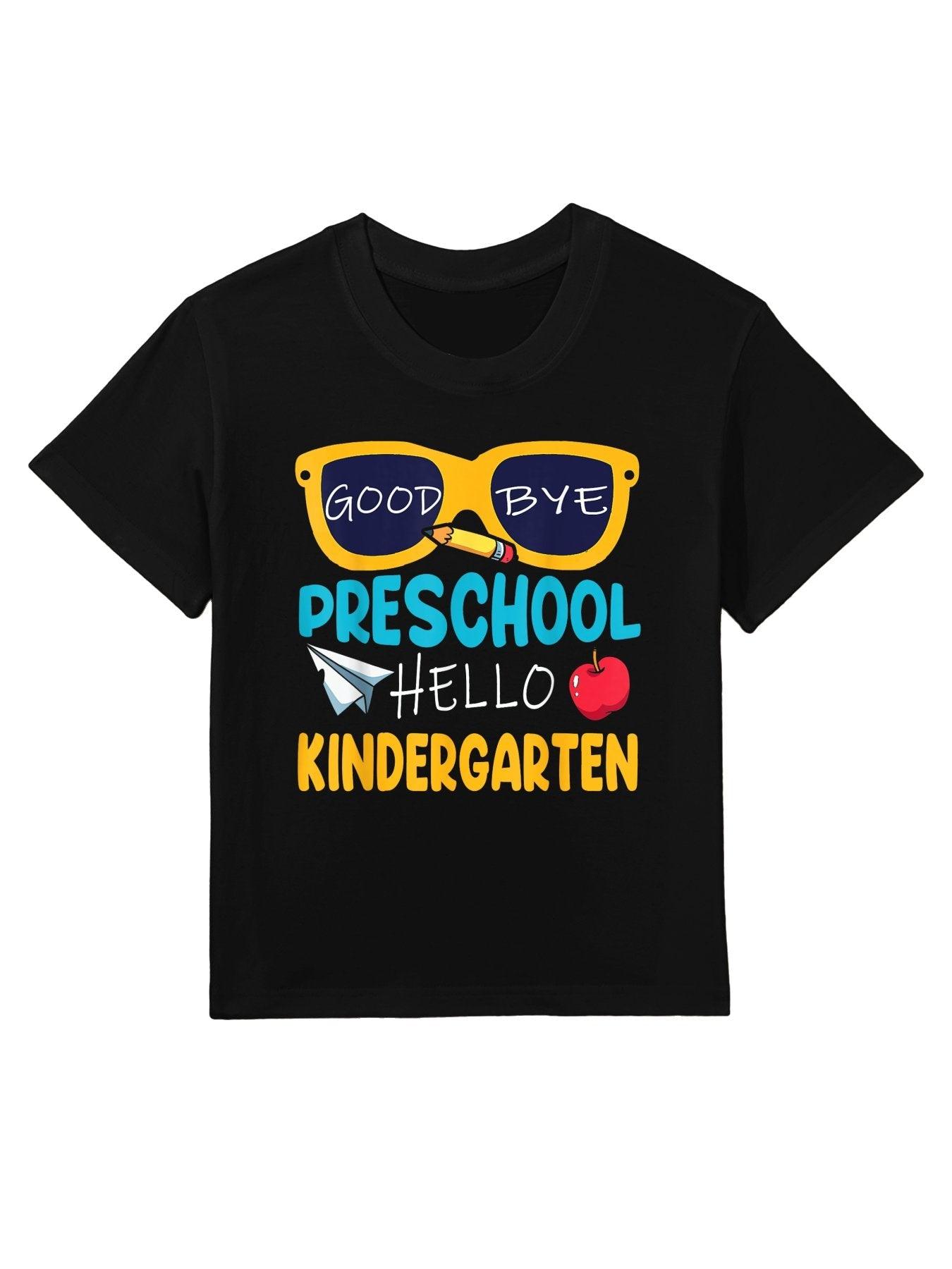 Hello Kindergarten Prek Grad Goodbye Preschool Graduation Kids T-Shirt
