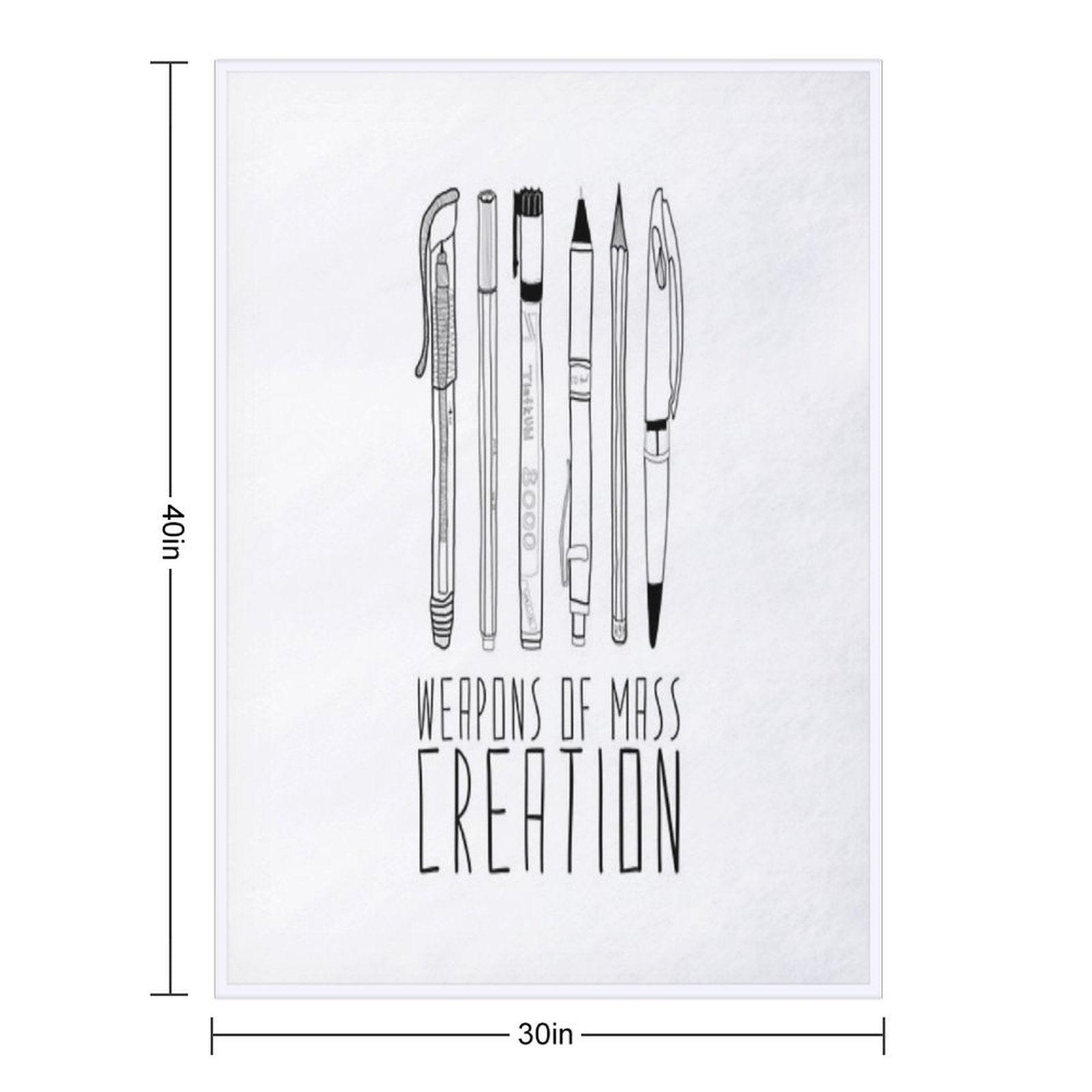 Weapons Of Mass Creation Throw Blanket