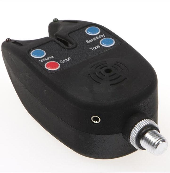 Fishing Bite Alarm with 2 LEDs Blue Light Adjustable Tone Volume Sensitivity Sound Fish Bite Alarm Waterproof Fishing Tool