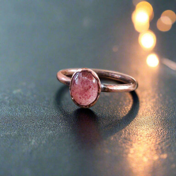 Strawberry Quartz Ring - Heart Healing Within | By Blackbird & Sage