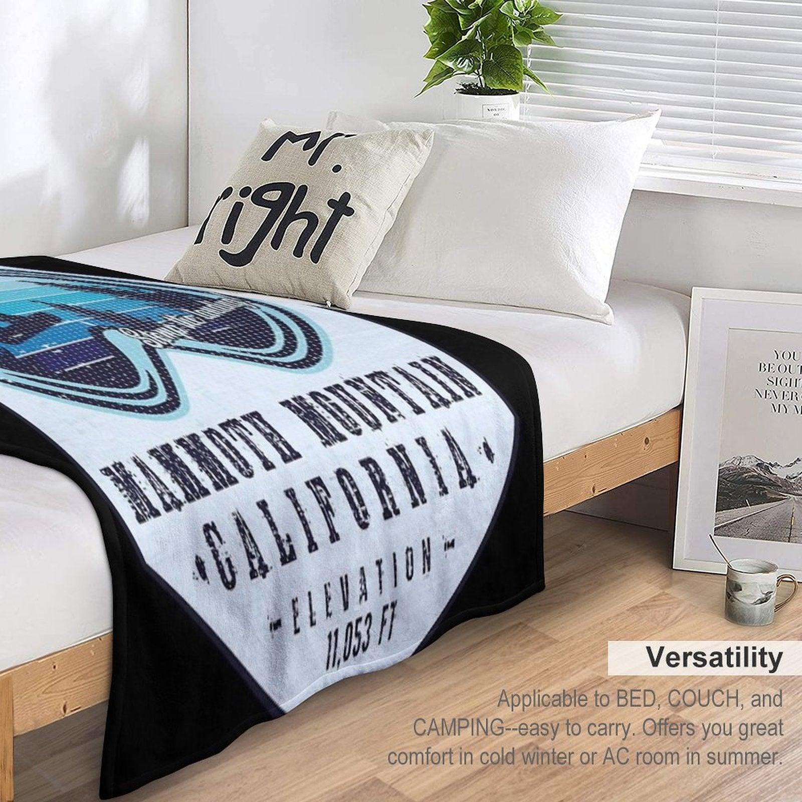 Snowboard Mammoth Mountain California Throw Blanket