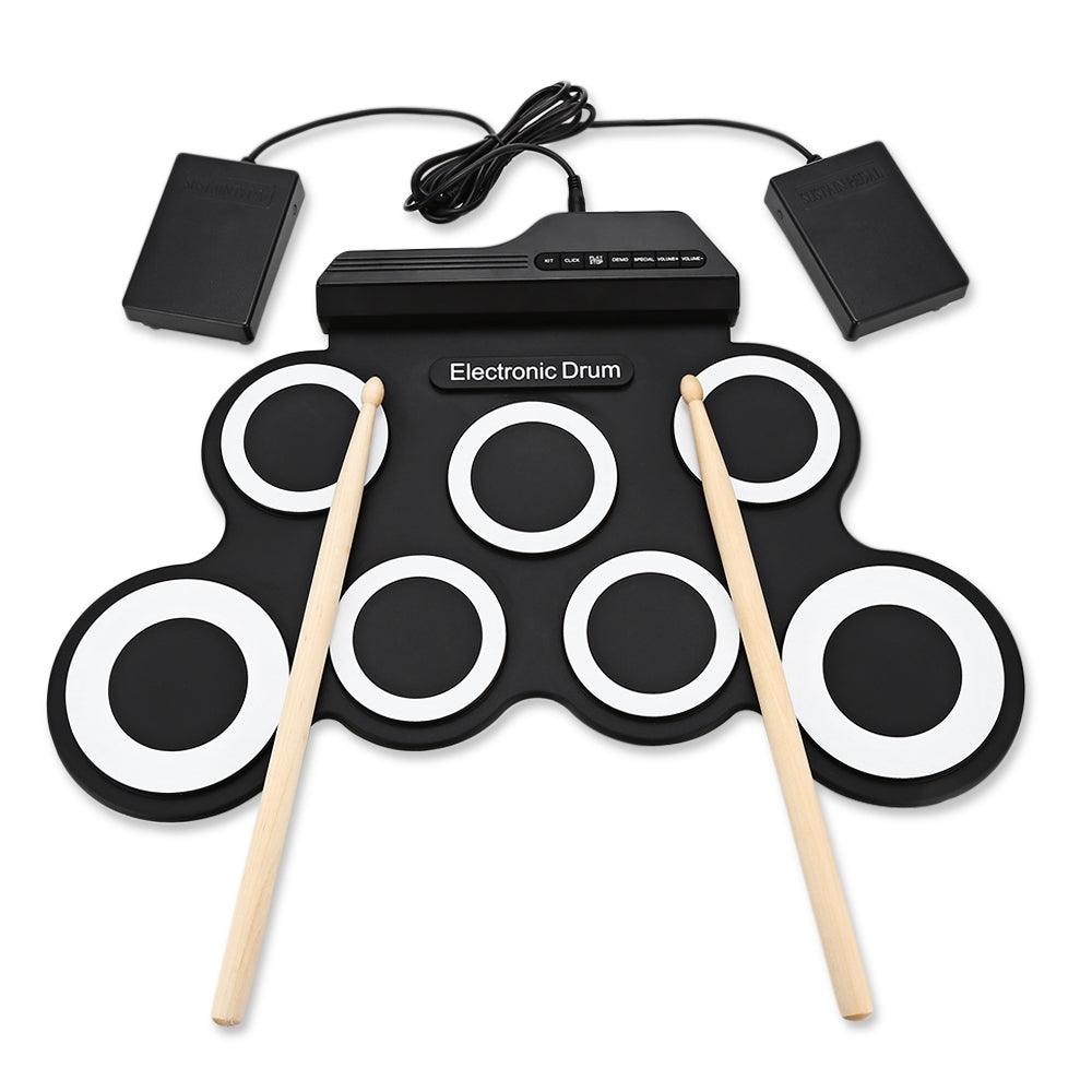 G3002 Portable Silicone 7 Pad Hand Roll Digital Drum Kit