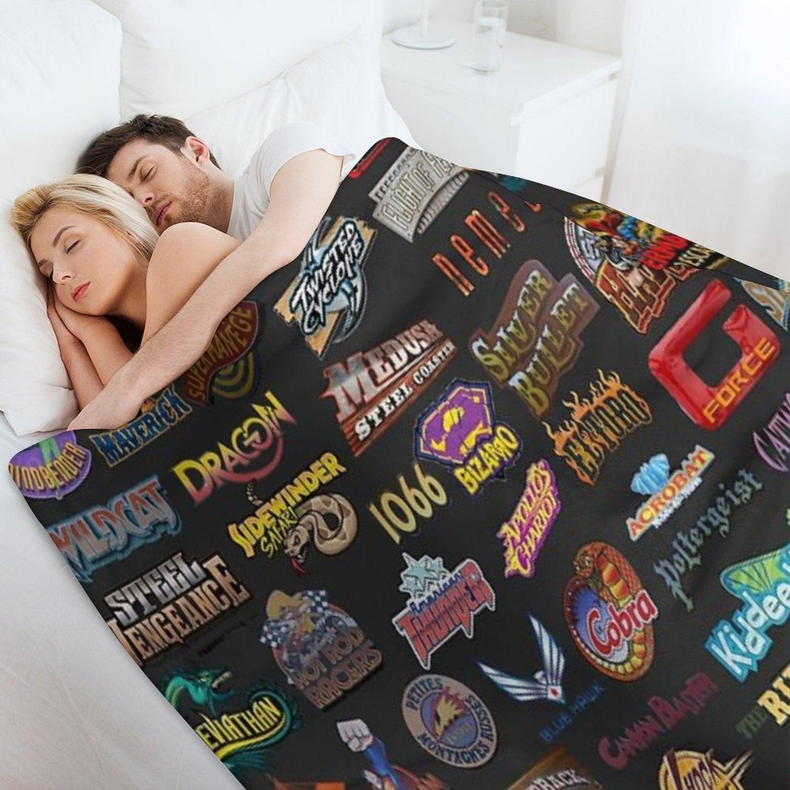 Roller Coasters Throw Blanket