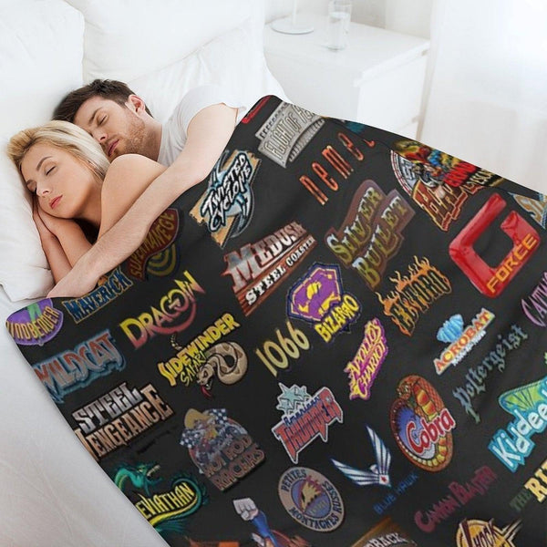 Roller Coasters Throw Blanket