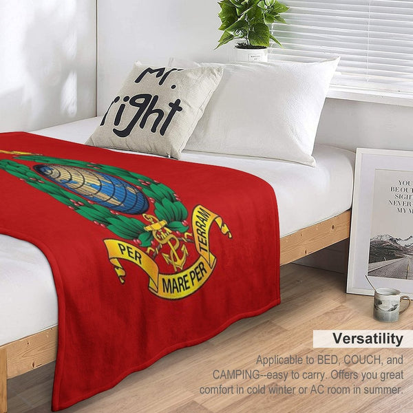 ROYAL MARINES Travel-friendly Throw Blanket