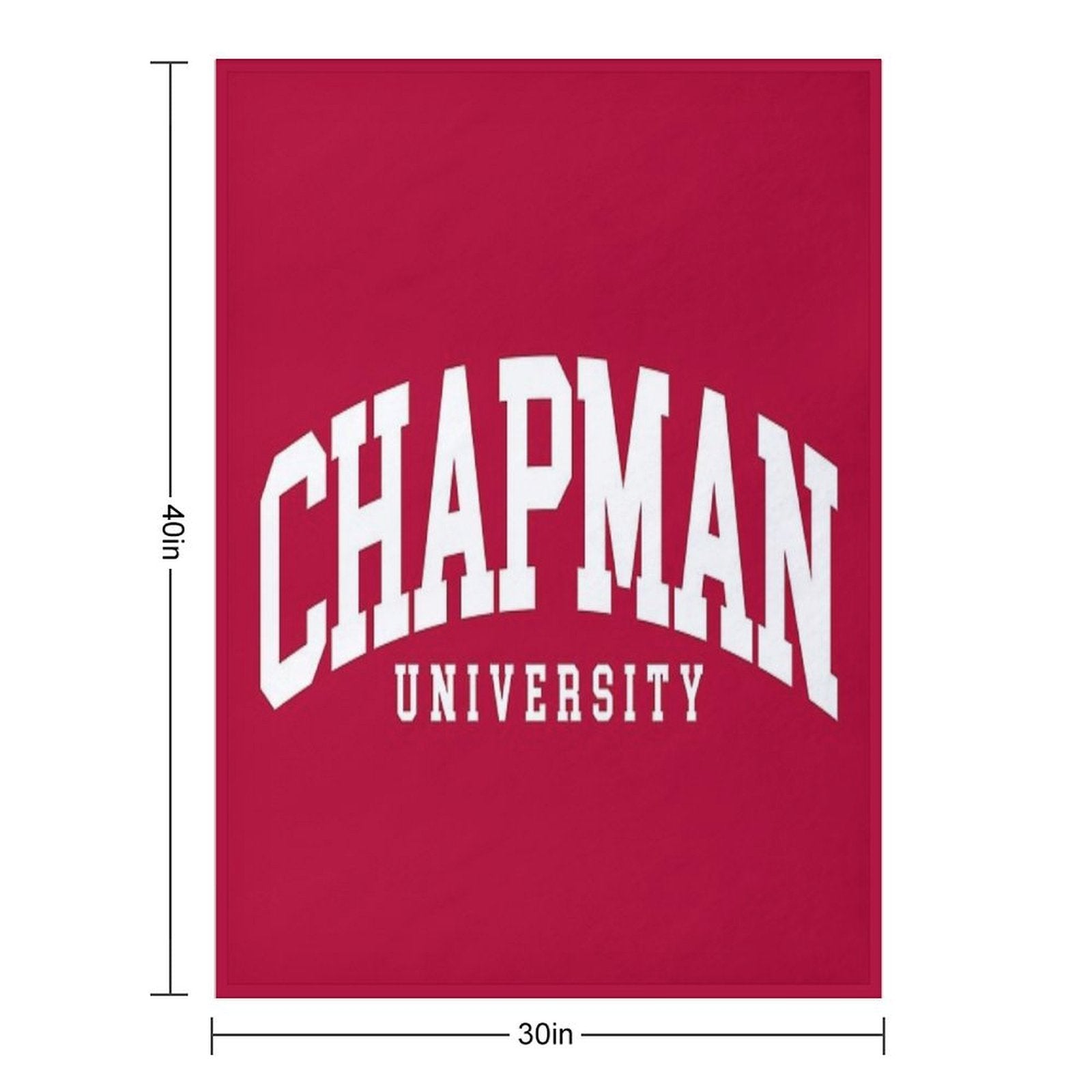 Chapman - College Font Curved Wrinkle-free Throw Blanket