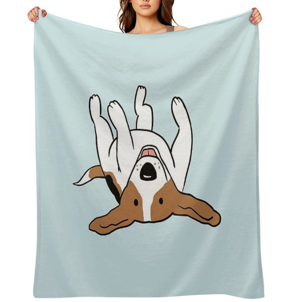 Care-Free Beagle Velvety-soft Throw Blanket