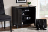 Baxton Studio Coolidge Modern and Contemporary Dark Grey Finished 4-Shelf Wood Shoe Storage Cabinet